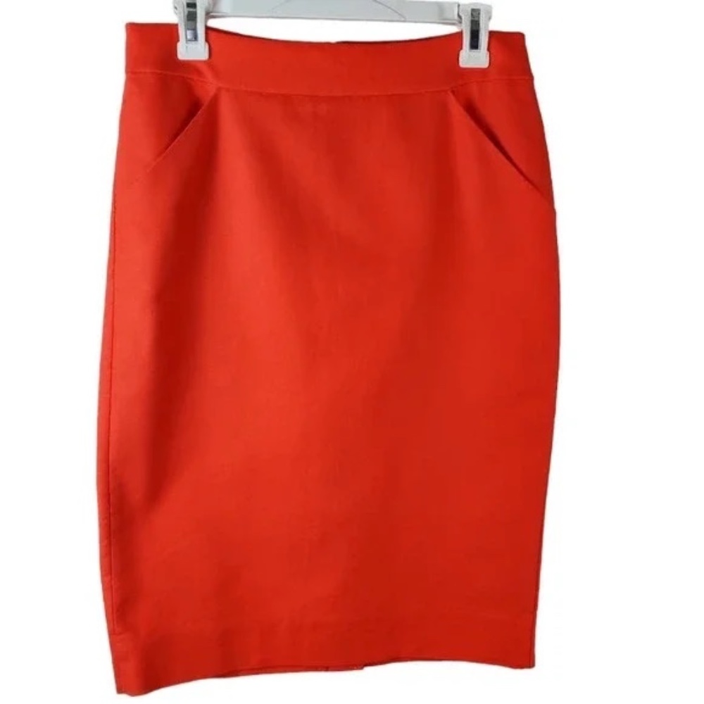 Screw Factory Pencil Skirt, Flame, Size 6